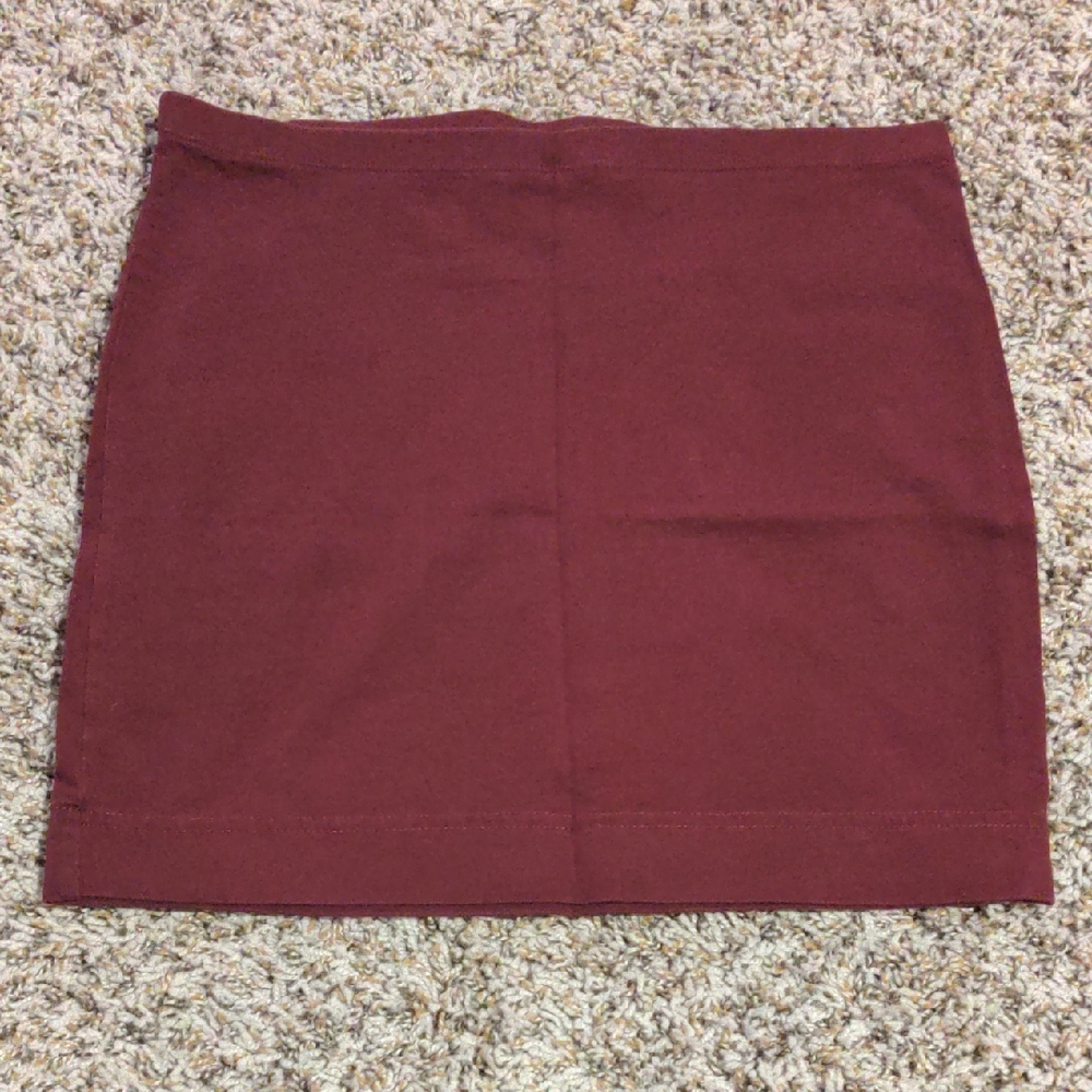 H&M Burgundy Mini Skirt